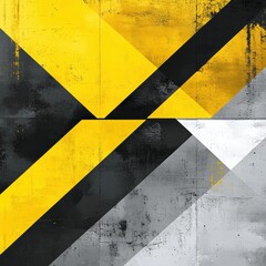The image is a collage of black and yellow lines, with a gray background