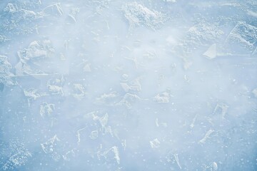 Fototapeta premium Smooth frozen surface with air bubbles creates a winter wonderland effect in icy water