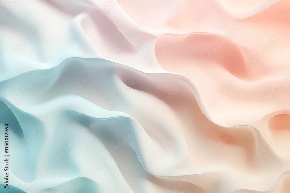 Poster Soft gradient light texture showcasing gentle waves and serene colors illuminating the background beautifully