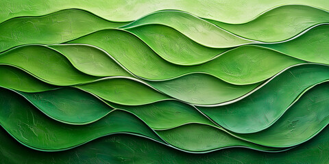 Obraz premium abstract green wavy background