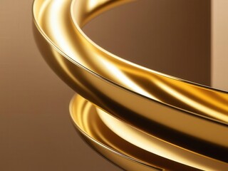 Abstract Gold Curves Luxury Elegance Metallic Background