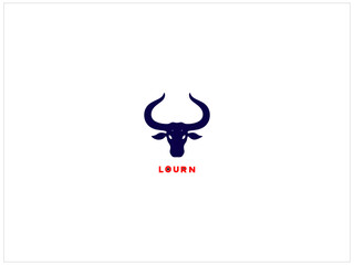 Long horn design , vector  , illustration , skull head silhouette vector illustration, and template.