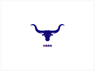 Long horn design , vector  , illustration , skull head silhouette vector illustration, and template.