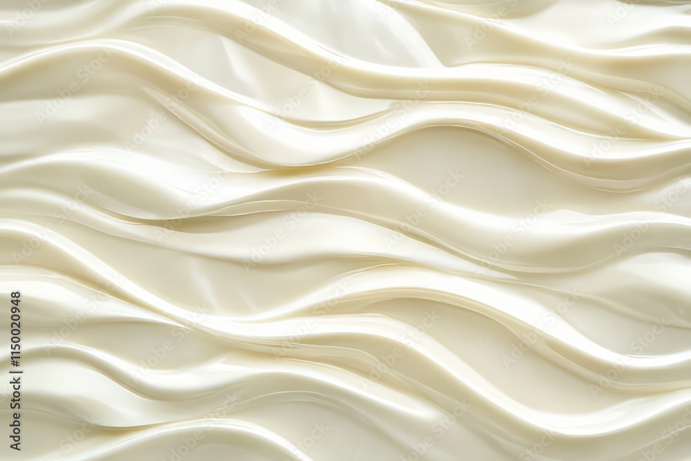 Poster Glossy acrylic texture with smooth waves showcasing elegant design and light reflections
