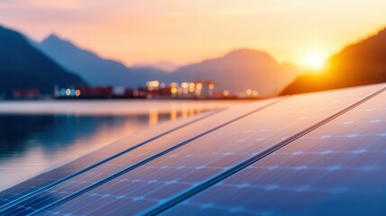 Obraz premium Capture a carbon-neutral shipping port with clean energy technologies in action