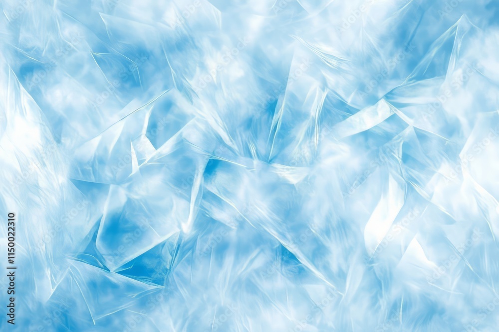 Poster frosty sheen of ice texture illuminated by soft light gives a serene, cool ambiance in a winter wond