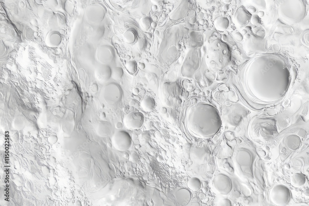 Poster texture of ice featuring frozen bubbles captured in intricate formations during a cold winter day