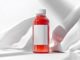 bottle with red liquid