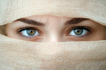 Soft Veil with Expressive Eyes in Cultural Context