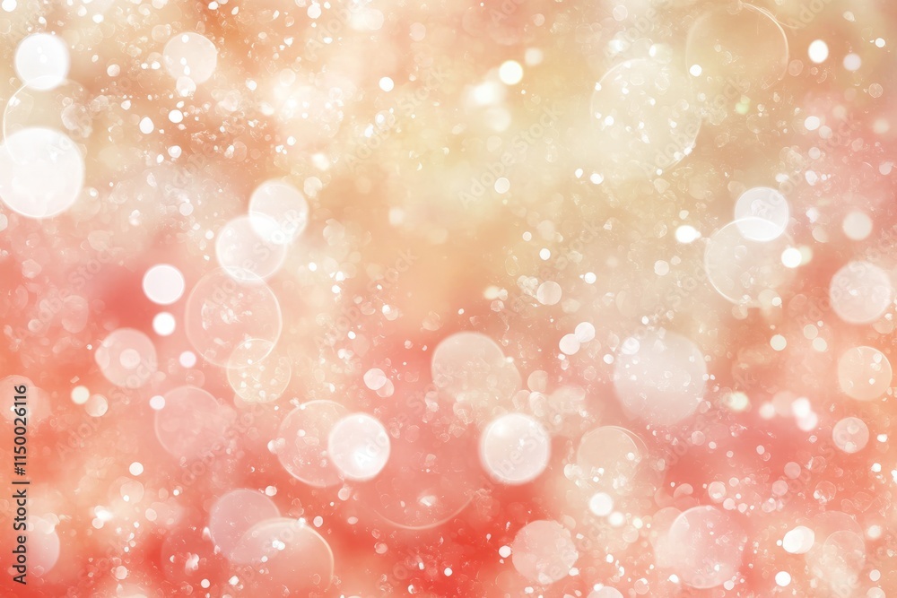 Poster Soft blurred bokeh lights create a warm and inviting atmosphere with gentle glows and vibrant colors
