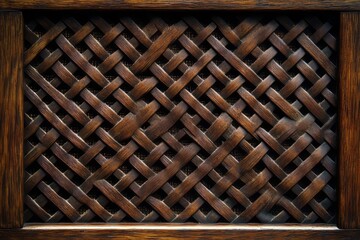 Classic wooden radio speaker grille texture showcasing intricate craftsmanship and vintage design elements