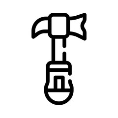 hammer line icon