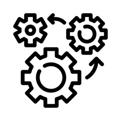 gear line icon