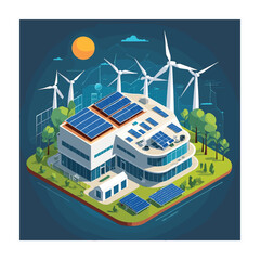 Industry and Technology Concept Vector Illustration