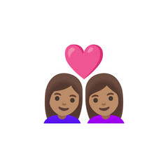 Couple with Heart Emoji
