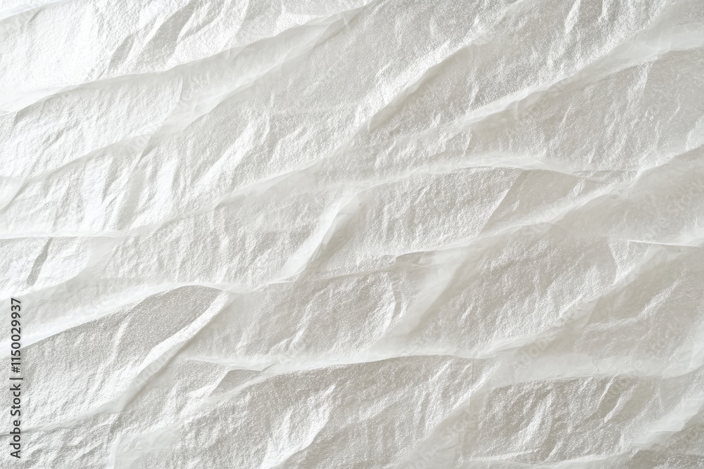 Poster Soft matte texture of frosted glass displaying gentle waves and folds under diffused light for a serene ambiance