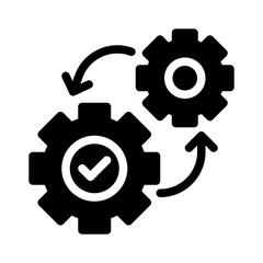 cogs glyph icon
