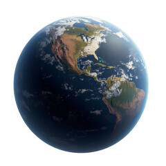 Fototapeta premium A globe of Earth with detailed map projections