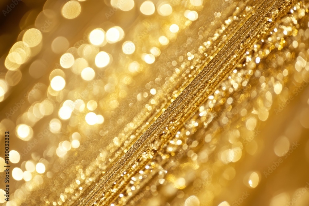 Poster golden raindrops create a shimmering texture on a bright surface during a sunny afternoon