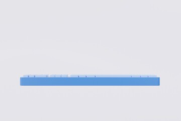 3d Mechanical Keyboard icon. Computer device equipment concept. Keyboard mechanical gaming concept. Minimal Cartoon keyboard computer technology icon isolated on transparent background. 3d render.