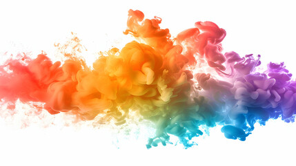 Vibrant Rainbow Ink Fusion in Water