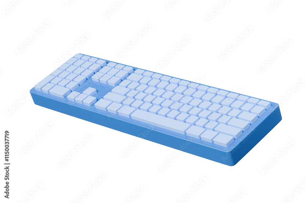 Poster 3d mechanical keyboard icon. computer device equipment concept. keyboard mechanical gaming concept. 