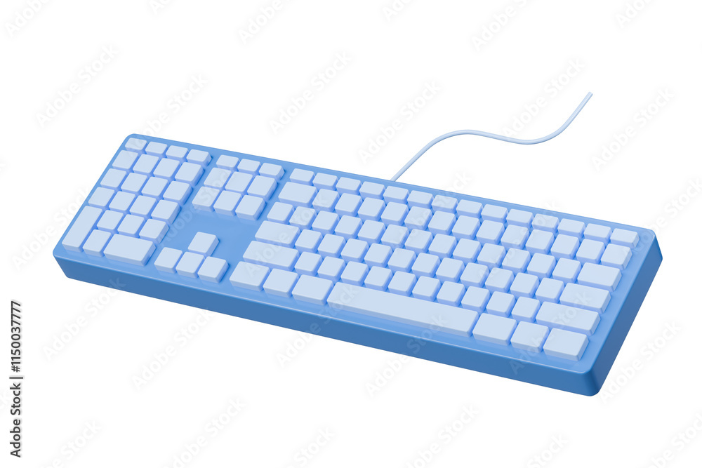 Poster 3d mechanical keyboard icon. computer device equipment concept. keyboard mechanical gaming concept. 