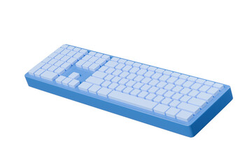 3d Mechanical Keyboard icon. Computer device equipment concept. Keyboard mechanical gaming concept. Minimal Cartoon keyboard computer technology icon isolated on transparent background. 3d render.