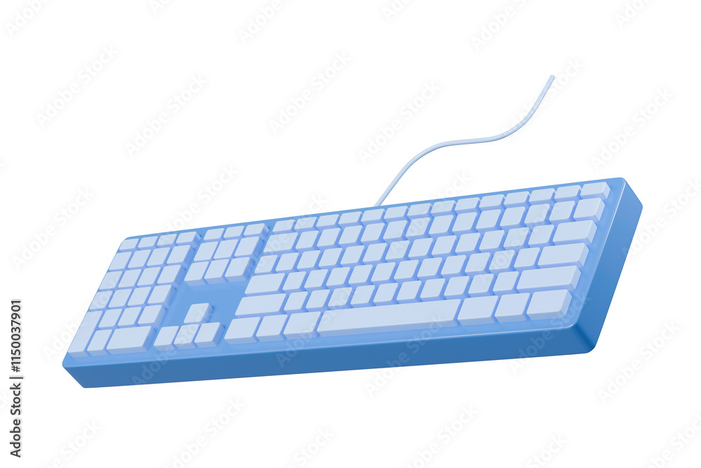 Poster 3d mechanical keyboard icon. computer device equipment concept. keyboard mechanical gaming concept. 