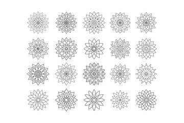 Elegant Mandala Line Art Backgrounds