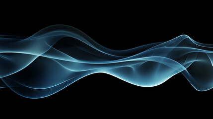 Abstract Blue Smoke Waves 