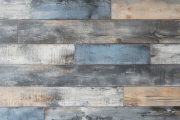 Rustic barn wood texture with faded gray and subtle blue tones in a weathered design