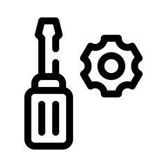 screwdriver line icon