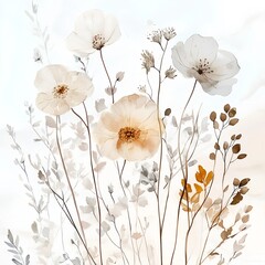 Naklejka premium Abstract Flowers Clipart