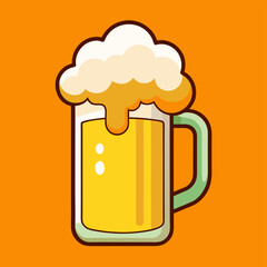 glass of beer with foam