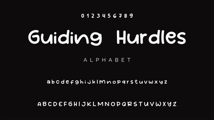 Playful cartoon Font, funky typeface for joyful brings life designs like children's artwork, birthday invitations, playful branding, and carnival typography. Vector typeset