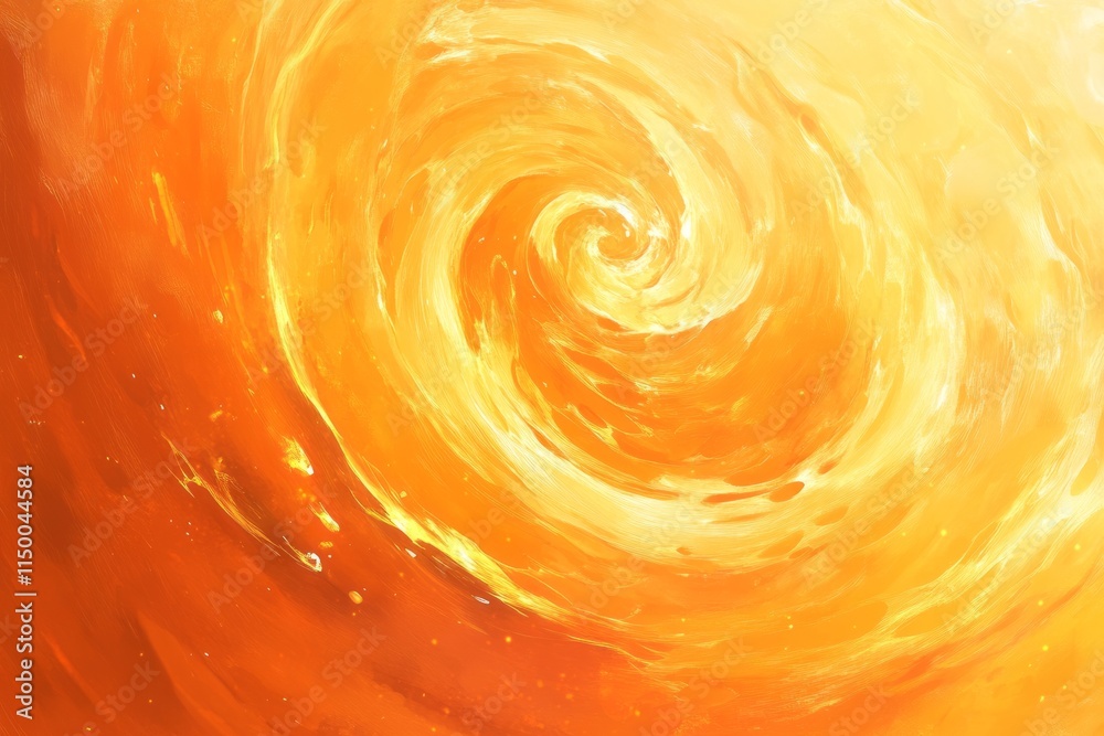 Aufkleber Swirling molten gold vortex creating a mesmerizing display of light and movement in an abstract composition