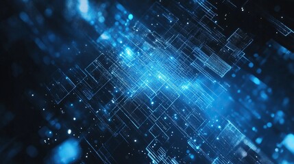 Abstract blue technology, business or science background