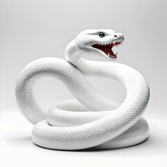 Fototapeta premium White snake brings good luck and fortune