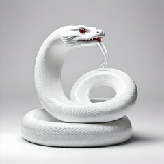 Fototapeta premium White snake brings good luck and fortune