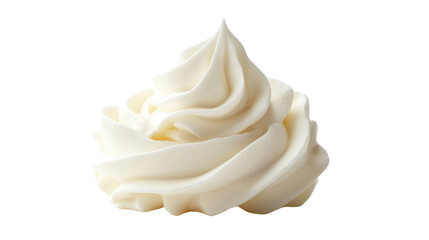 Whipped cream, transparent background