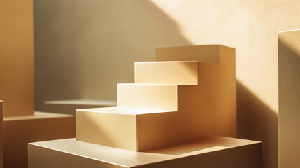 Modern Minimalist Steps in Soft Color Palette