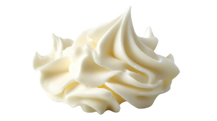 Whipped cream, transparent background