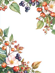 a vintage botanic frame design