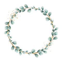 Watercolor flower frame for wedding, birthday, card, background, invitation, wallpaper, sticker, decoration etc.