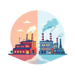 Naklejka premium Industry and Technology Concept Vector Illustration