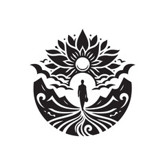 Black Color Silhouette Vector Illustration, Solid White Background 76.eps