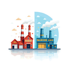 Industry and Technology Concept Vector Illustration
