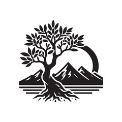 Black Color Silhouette Vector Illustration, Solid White Background 85.eps