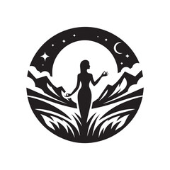 Black Color Silhouette Vector Illustration, Solid White Background 90.eps